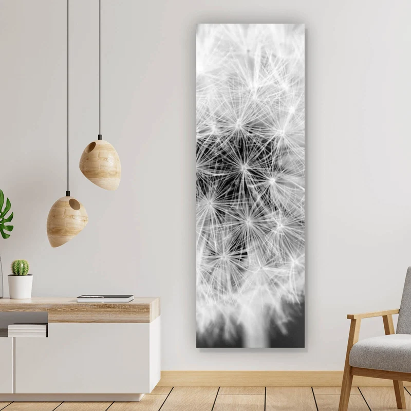 Poster Pusteblume bei Dämmerung Panorama Hoch