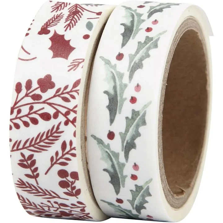 Washi Tape Set Holly and Branches