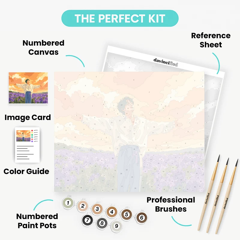 Lavender Field Freedom - Paint by Numbers Kit