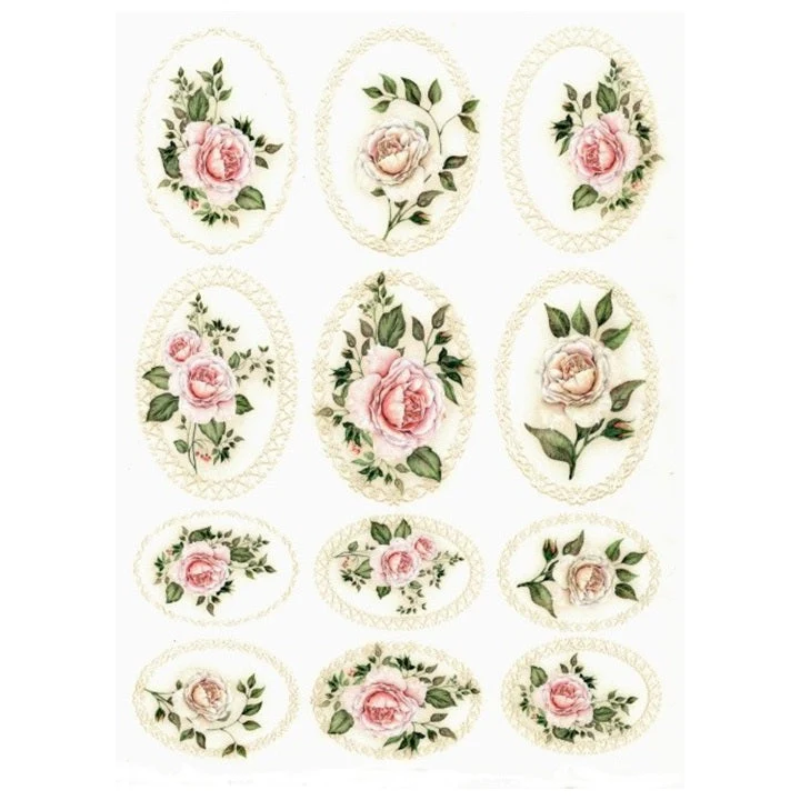 ITD Rice Paper A4 – Roses in a Frame