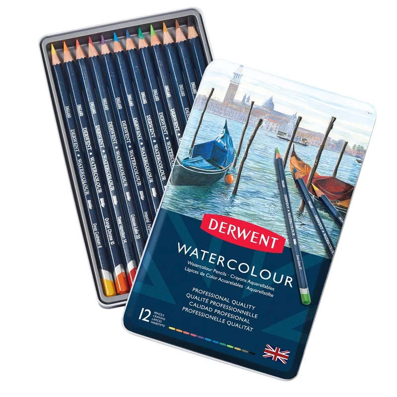 Derwent - Watercolour Pencil - 12 Tin