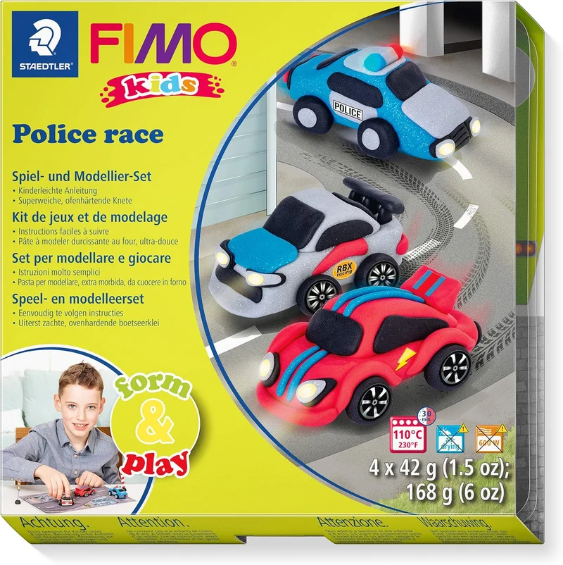 FIMO Kids Form&Play Police Race - Modelliermasse Set