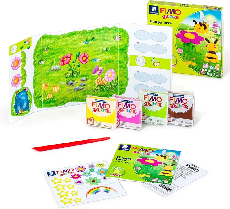 FIMO Kids Form & Play Happy Bees - Kreativ-Set zum Kneten