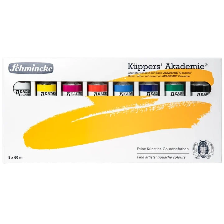 Schmincke AKADEMIE Basic Gouache Set, 8 x 60 ml