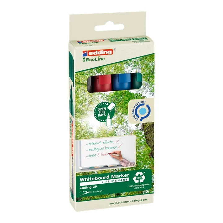 EcoLine Edding28 Whiteboard Marker Set of 4