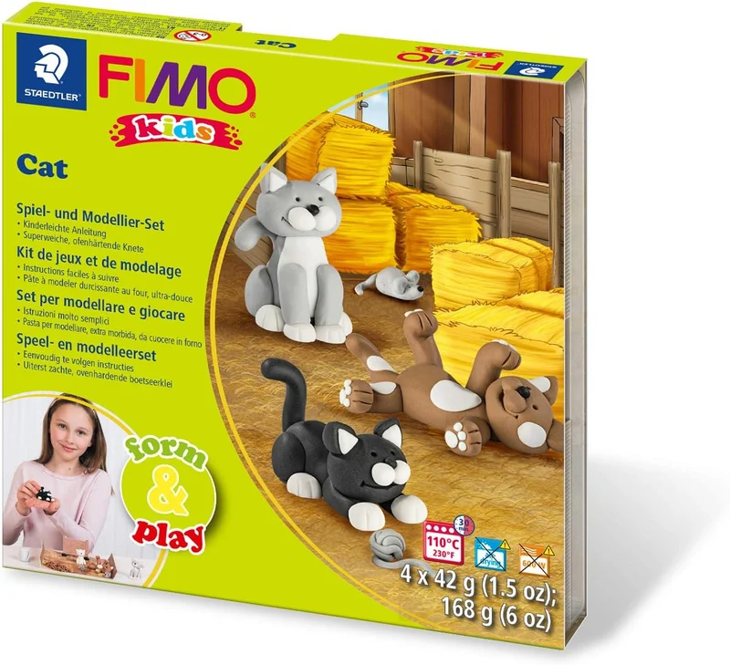 FIMO kids Form&Play Katzen Set - Modellieren & Spielen