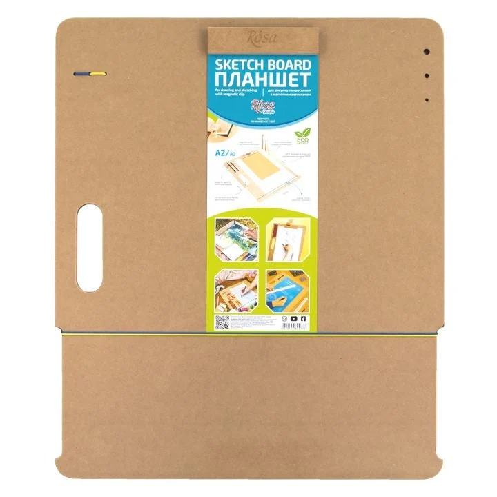 ROSA STUDIO Sketchbook with Magnetic Clip A2 (53x63 cm), MDF