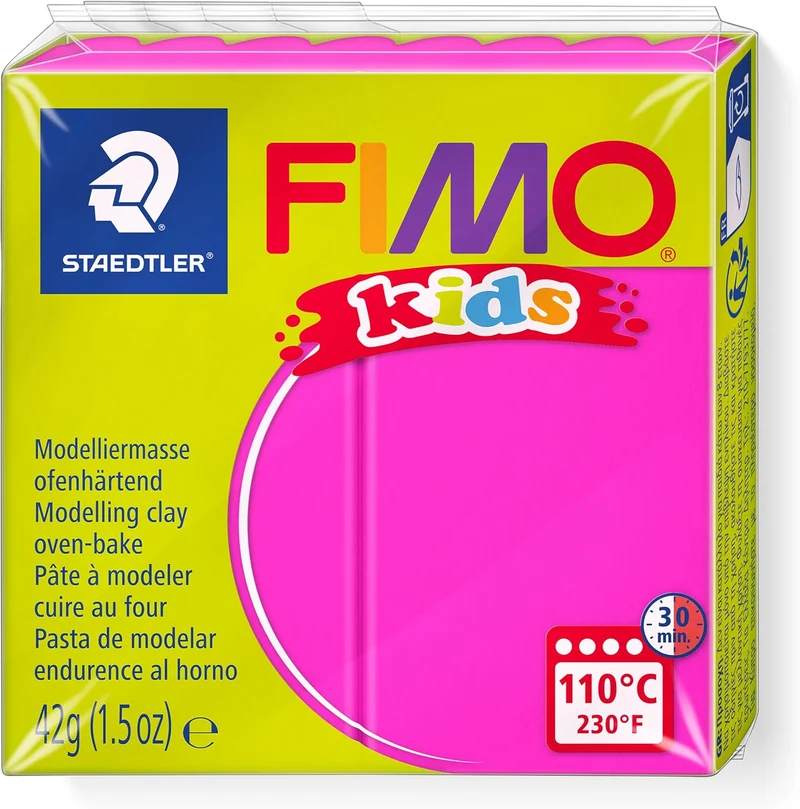 FIMO kids Modelliermasse Glitter Pink 42g - Kinderknete