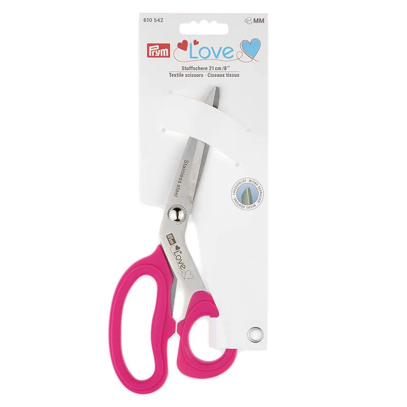 Prym Love Stoffschere Micro Serration 21cm pink