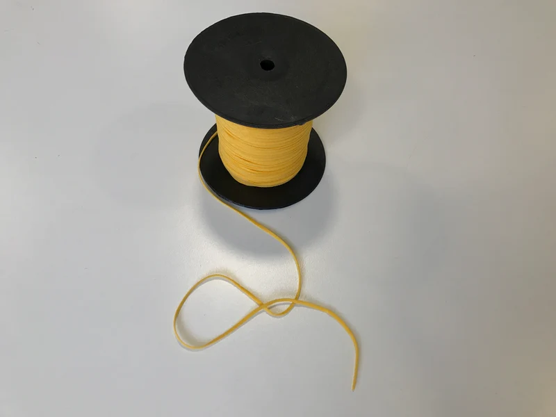 Gummikordel soft cord 2mm gelb
