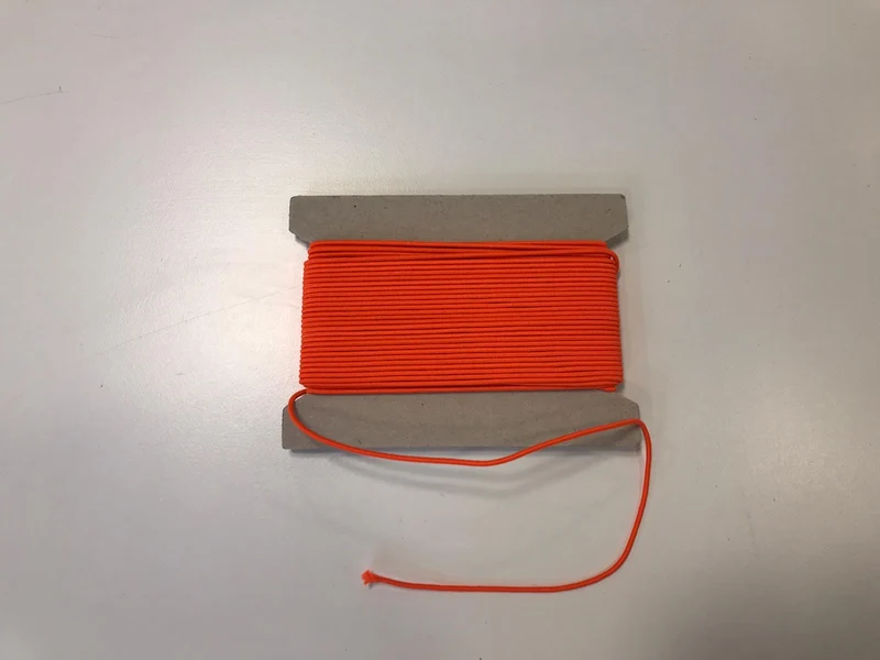 Gummikordel 2mm neon orange