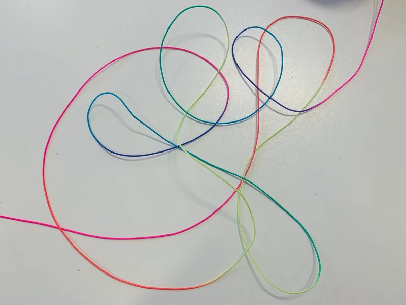 Gummikordel bunt