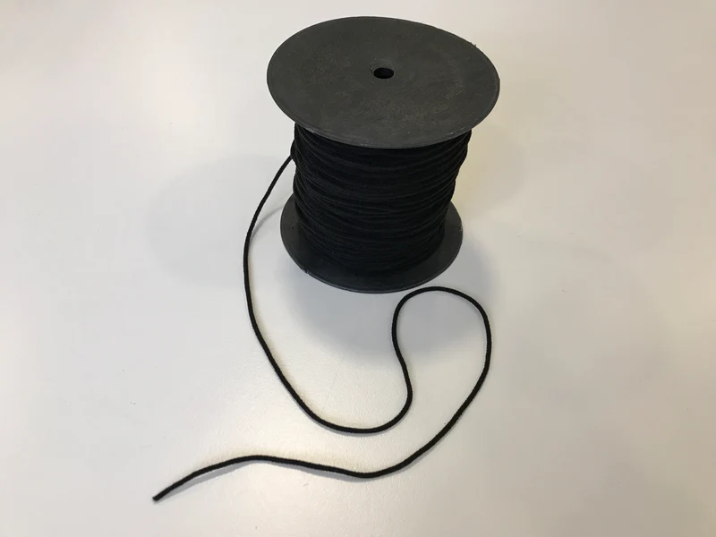 Gummikordel soft cord 2mm schwarz 10m