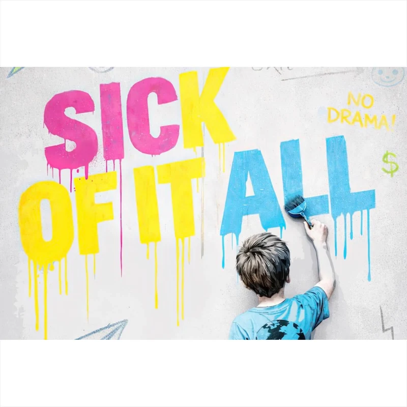 Leinwandbild Sick of it all Pop Art Querformat