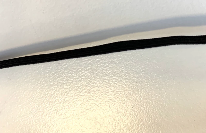 Einziehgummi schwarz 7mm