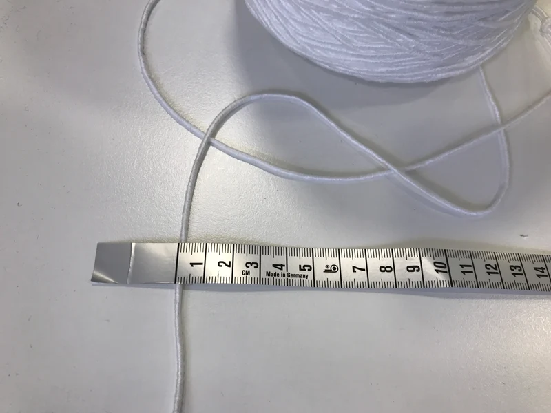 Gummikordel weich 2mm weiß 10m