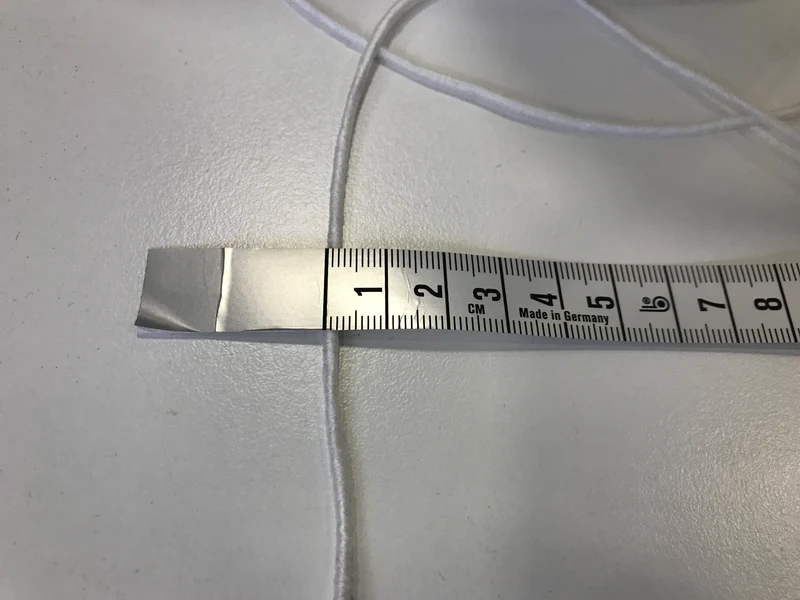 Gummikordel weich 2mm weiß 10m