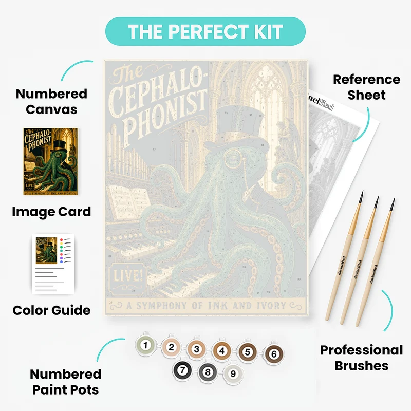 Octopus Organist - Paint by Numbers Kit