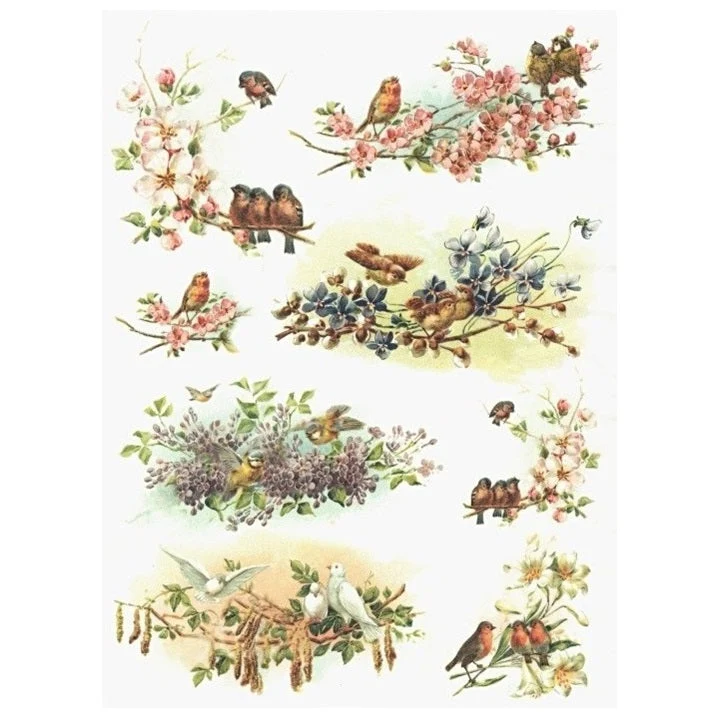ITD Rice Paper A4 – Spring Birds