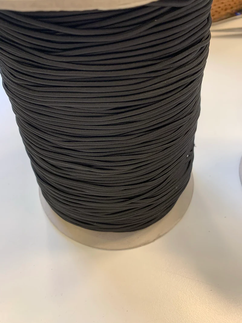 Rundgummi schwarz 1,90mm breit 10m