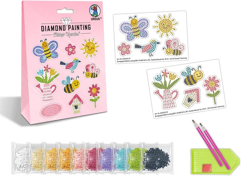 Diamond Painting Sticker Garden - Funkelnde Garten-Motive