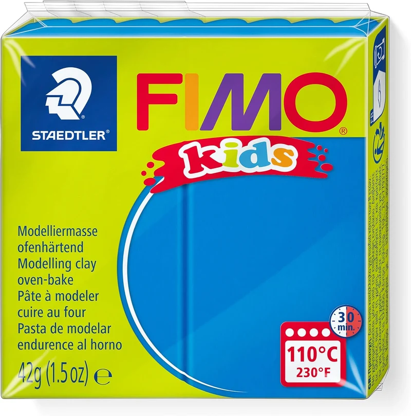 FIMO kids Modelliermasse Blau 42g - Weich & Kreativ