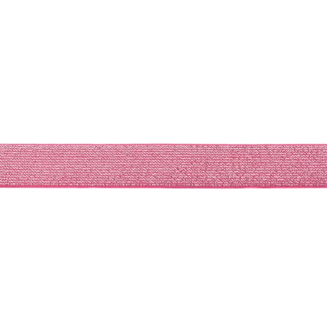 Gummiband Glitzer pink zart - 25mm
