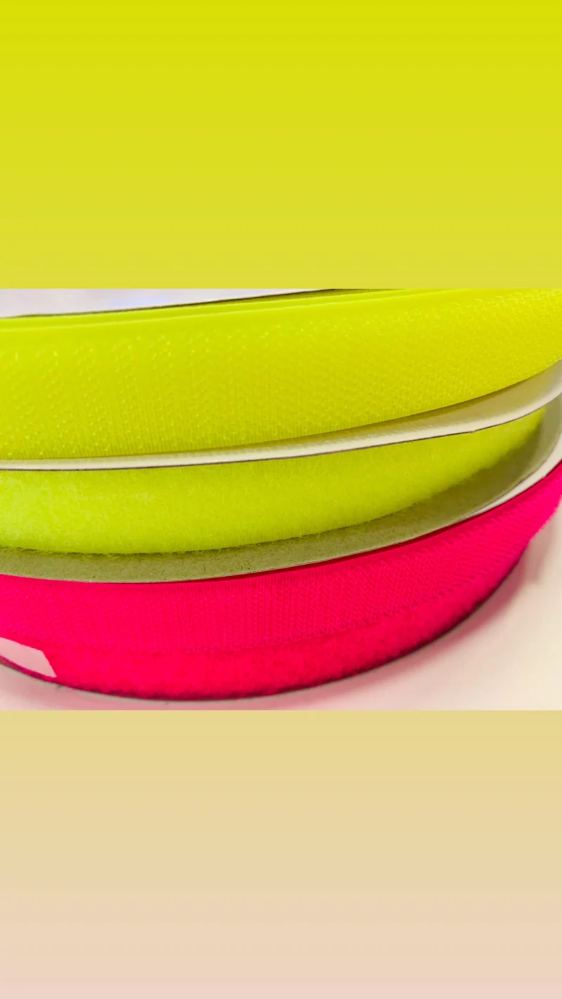 Klettband 20mm neonpink Flauschband