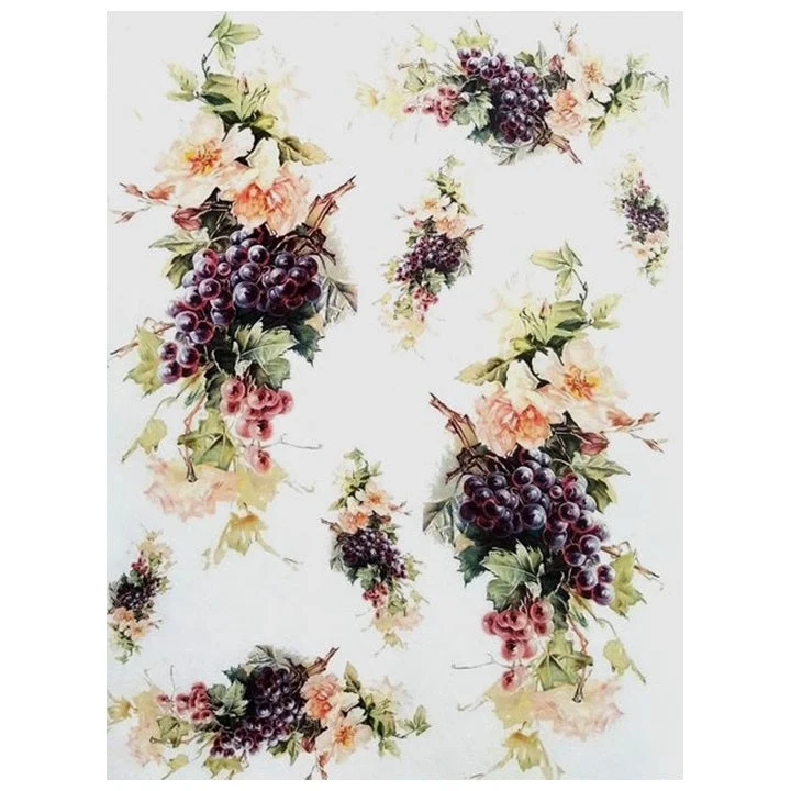 ITD Rice Paper A4 – Flowers and Grapes