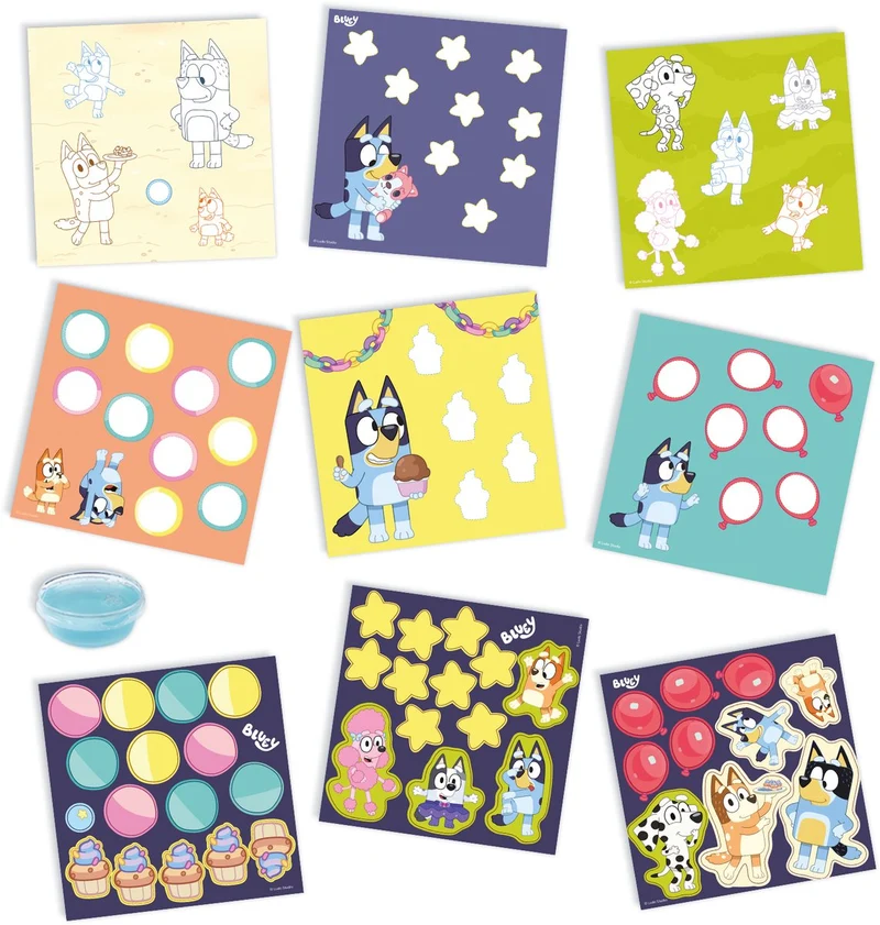 Bluey Klebebilder - Kreatives Stickerspaß für Kinder