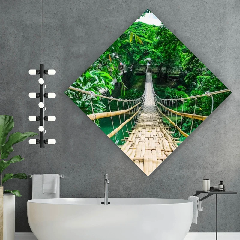 Poster Hängebrücke im Dschungel Raute