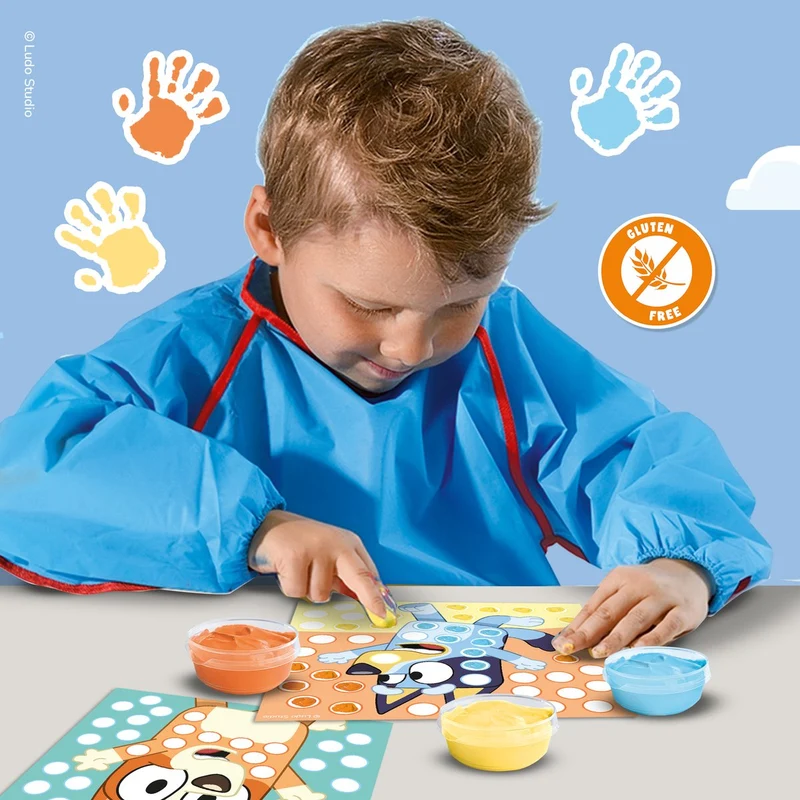 Bluey Fingerabdruck-Kunstwerk - Kreatives Bastelset für Kinder
