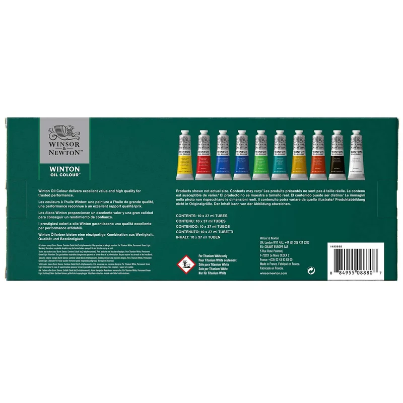 Winsor and Newton - Winton Oil Colour - 10 x 37ml - Starter Set
