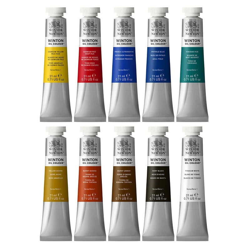 Winsor and Newton - Winton Oil Colour - 10 x 21ml Basic Set