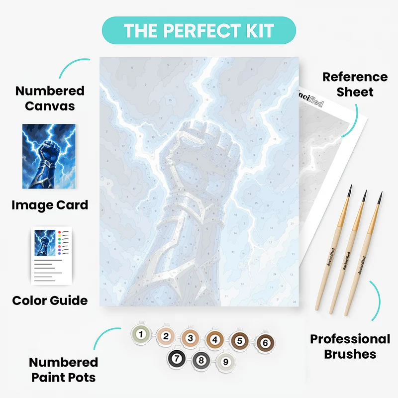 Lightning Gauntlet Fist - Paint by Numbers Kit