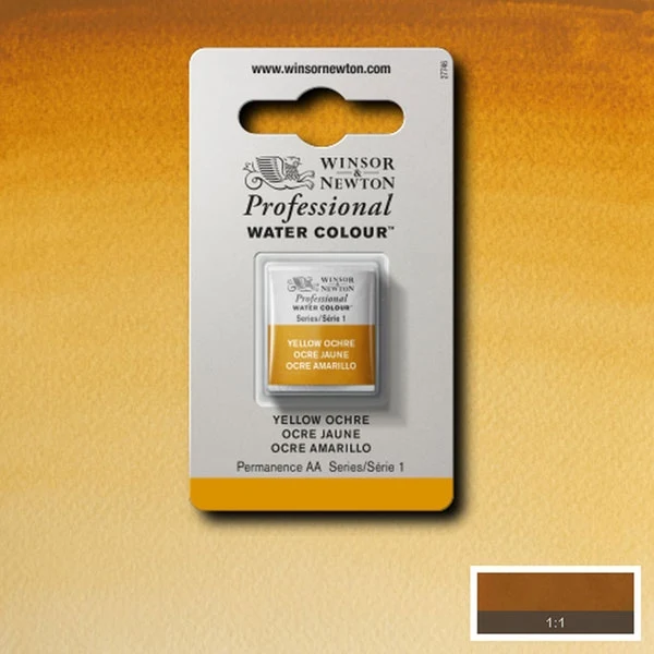 Winsor and Newton - Professional Artists' Watercolour Half Pan - HP - Yellow Ochre