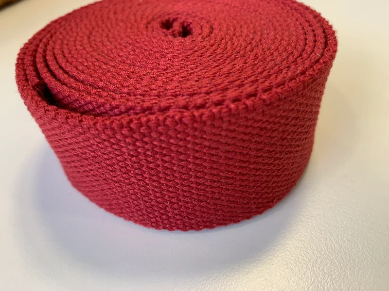 Gurtband Baumwolle 4cm rot weinrot