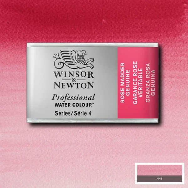Winsor and Newton - Professional Artists' Watercolour Whole Pan - WP - Rose Madder Genuine