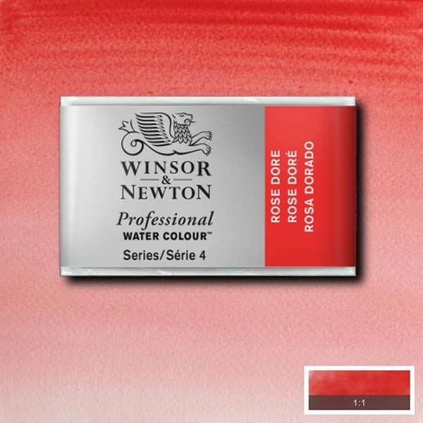 Winsor and Newton - Professional Artists' Watercolour Whole Pan - WP - Rose Dore