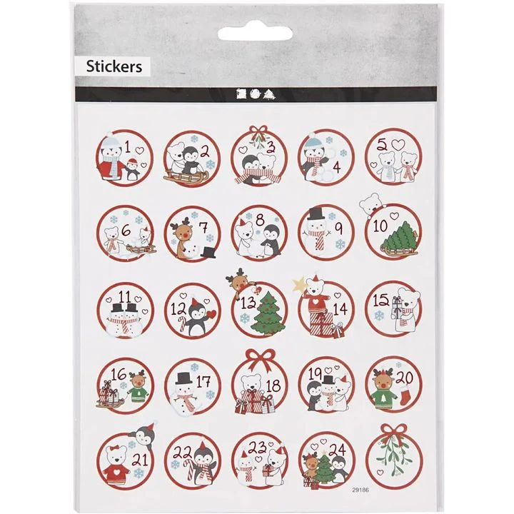 Set of 25 Christmas Stickers