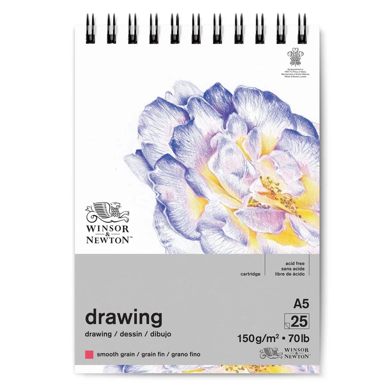 Winsor and Newton - Smooth Surface Cartridge 150gsm Spiral Pad - A5