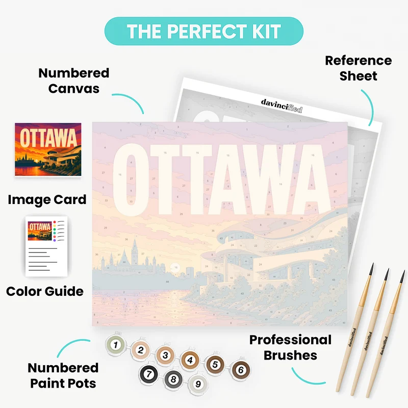 Sunset Over Ottawa - Paint by Numbers Kit
