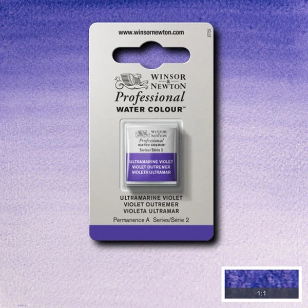 Winsor and Newton - Professional Artists' Watercolour Half Pan - HP - Ultramarine Violet