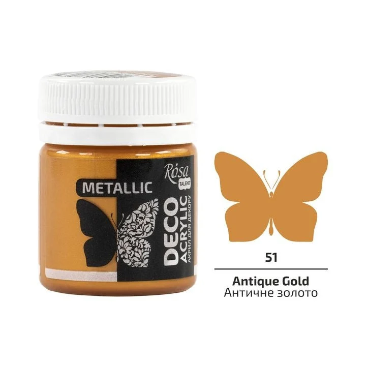 ROSA Talent Metallic Decorative Acrylic Paint, 20 ml