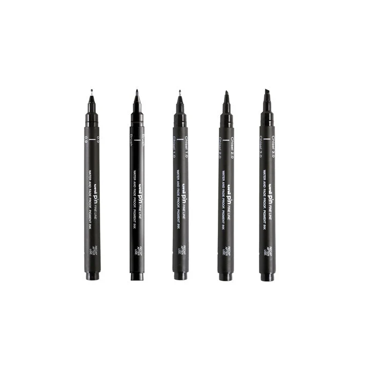UNI PIN Fineliner Marker Set for Love Lettering, Set of 5