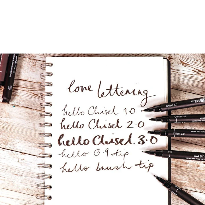 UNI PIN Fineliner Marker Set for Love Lettering, Set of 5