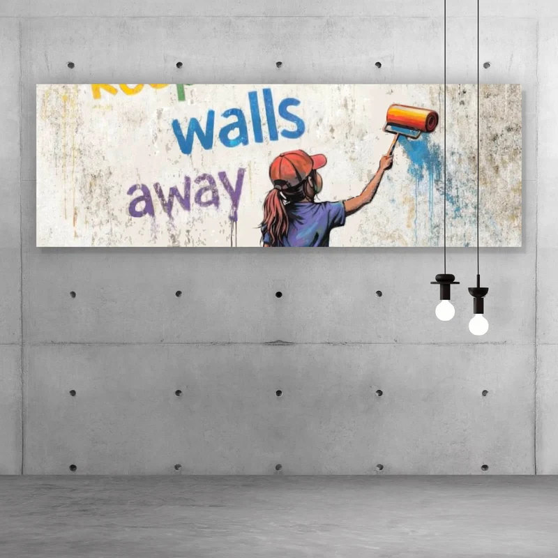 Spannrahmenbild Motivierendes Pop Art Panorama