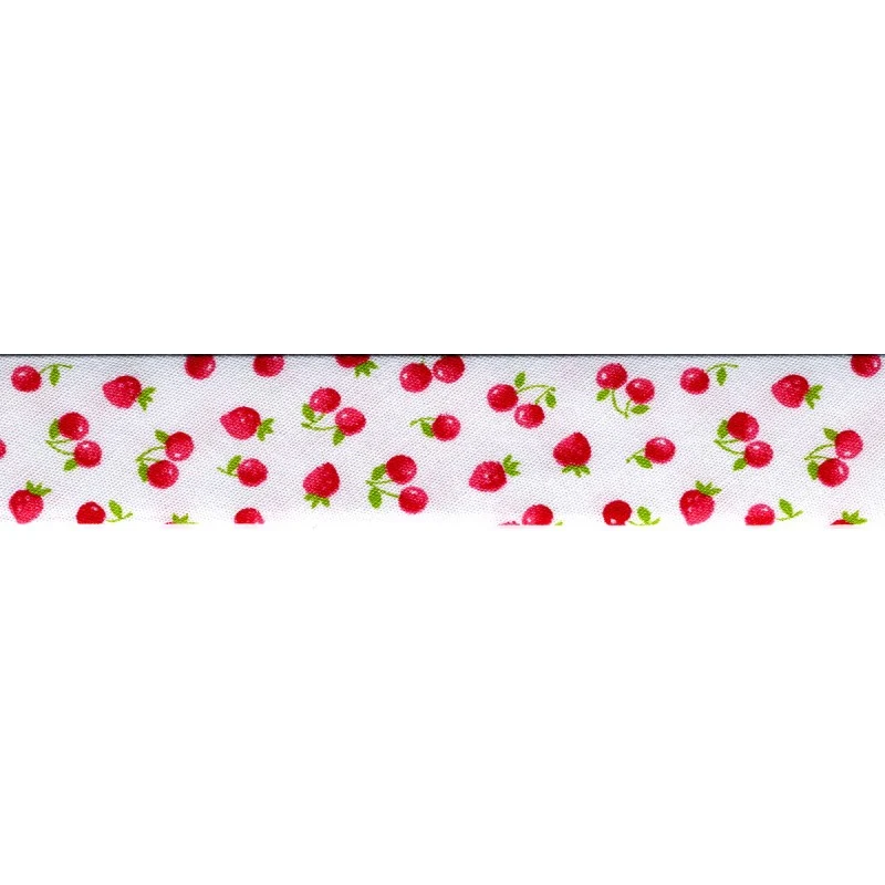 Schrägband Kirschen und Erdbeeren