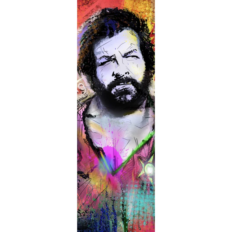 Poster Portrait Schauspieler in Graffiti Optik Panorama Hoch
