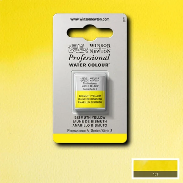 Winsor and Newton - Professional Artists' Watercolour Half Pan - HP - Bismuth Yellow